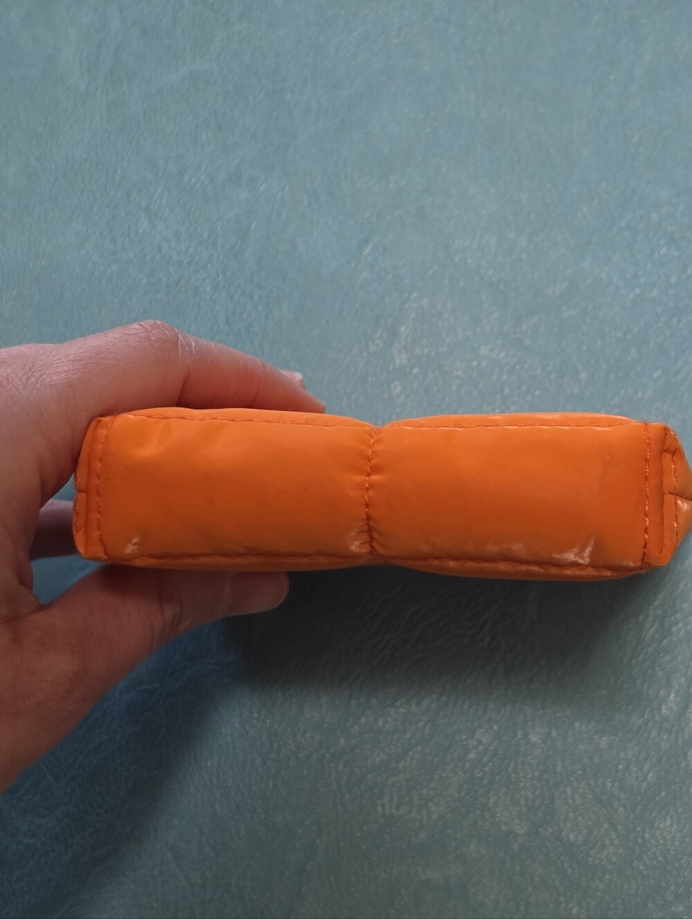 Y2k Lizzie Mcguire Profusion Mini Orange Puffer Pouch - Picture 6 of 8